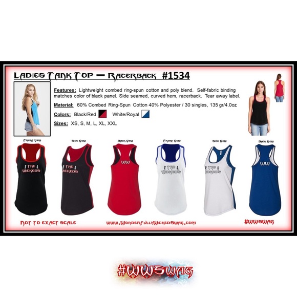 Tank Top Racerback Style - Black/Red - Picture 6 of 7